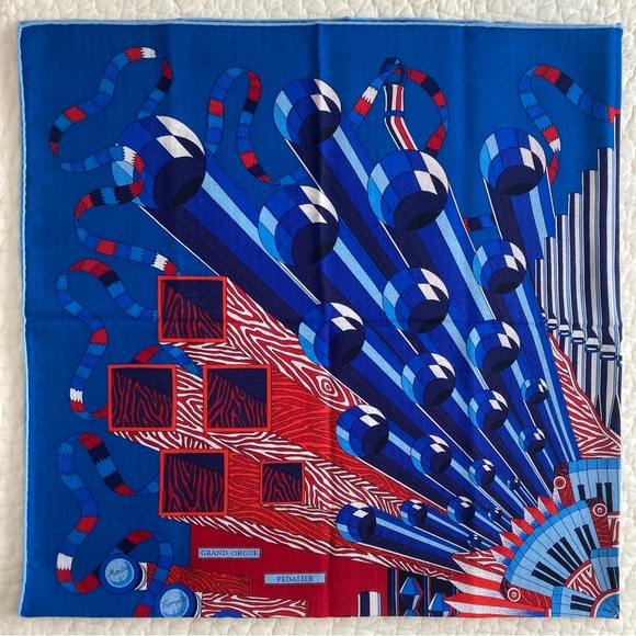 Hermes Point d’Orgue Cashmere Silk Shawl Scarf - Picture 6 of 16